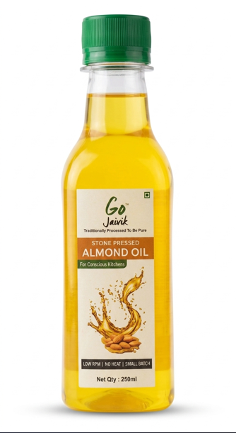 Stone pressed almond oil 250ml bottle